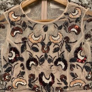 anthropology beaded mid dress